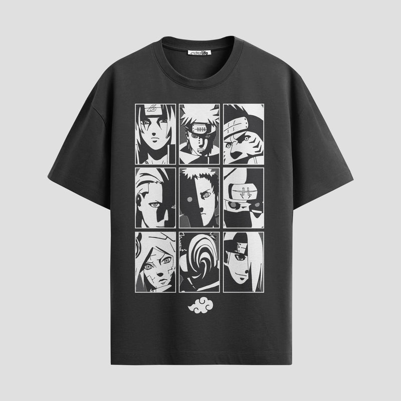 Playera urbana de anime y gaming ExtraLife MX, corte Standard Fit unisex ligero y transpirable en color Deep Black y Pure White, ropa de uso diario para gym y casual.