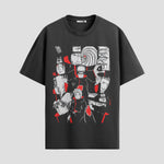 Playera urbana de anime y gaming ExtraLife MX, corte Standard Fit unisex ligero y transpirable en color Deep Black y Pure White, ropa de uso diario para gym y casual.