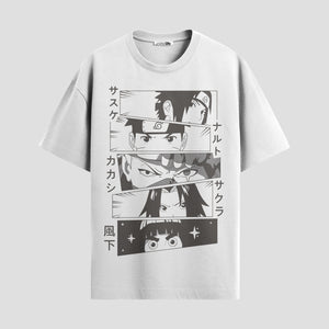 Playera urbana de anime y gaming ExtraLife MX, corte Standard Fit unisex ligero y transpirable en color Deep Black y Pure White, ropa de uso diario para gym y casual.