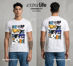 La Aldea Oculta | El Hokage del Futuro #02751 - Playera Standard Fit | Pure White - Foto en modelo
