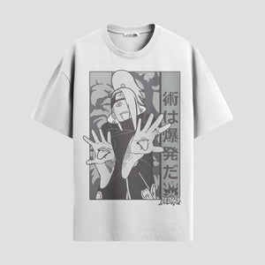Playera urbana de anime y gaming ExtraLife MX, corte Standard Fit unisex ligero y transpirable en color Deep Black y Pure White, ropa de uso diario para gym y casual.