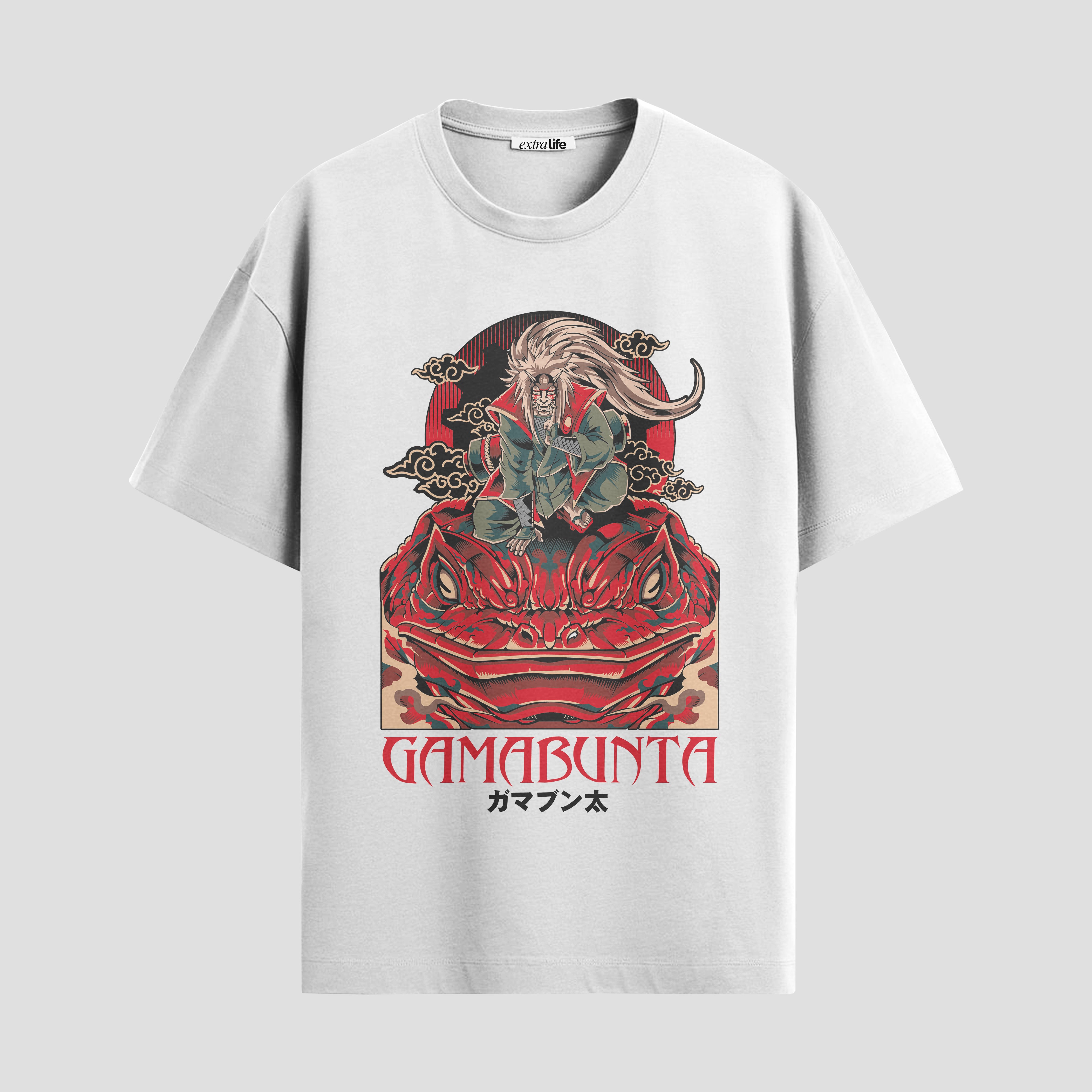 Playera urbana de anime y gaming ExtraLife MX, corte Standard Fit unisex ligero y transpirable en color Deep Black y Pure White, ropa de uso diario para gym y casual.