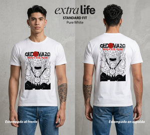 La Aldea Oculta | Zorro de Nueve Colas #02770 - Playera Standard Fit | Pure White - Foto en modelo