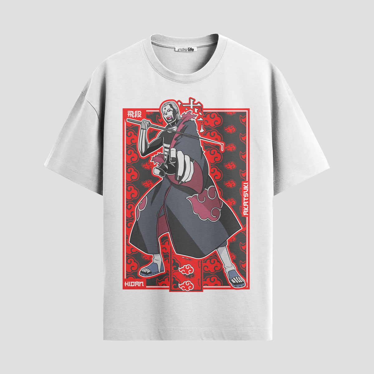 Playera urbana de anime y gaming ExtraLife MX, corte Classic Premium unisex ligero y transpirable en color Deep Black y Pure White, ropa de uso diario para gym y casual.