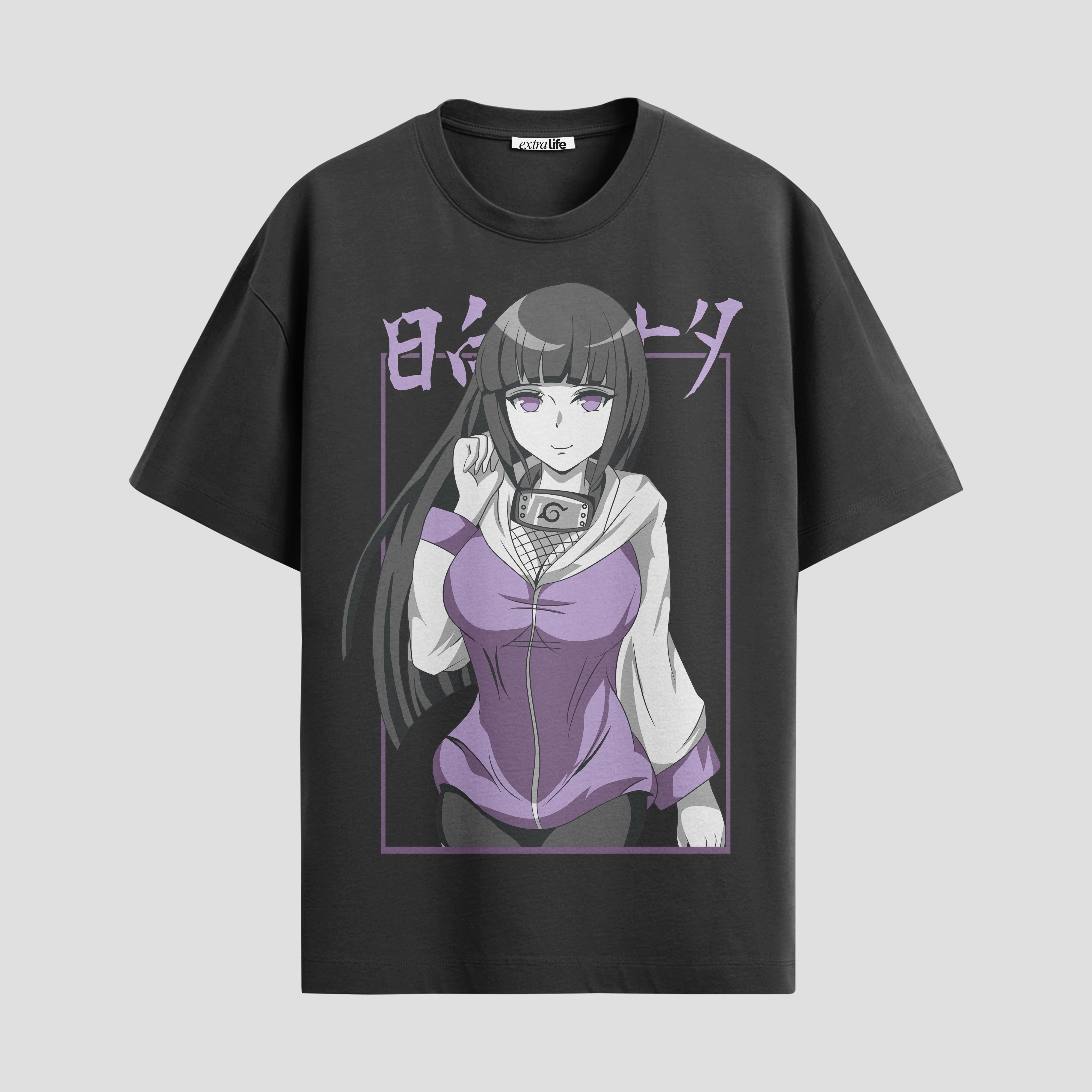 Playera urbana de anime y gaming ExtraLife MX, corte Standard Fit unisex ligero y transpirable en color Deep Black y Pure White, ropa de uso diario para gym y casual.