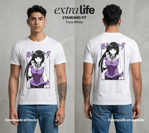 La Aldea Oculta | El Hokage del Futuro #02780 - Playera Standard Fit | Pure White - Foto en modelo