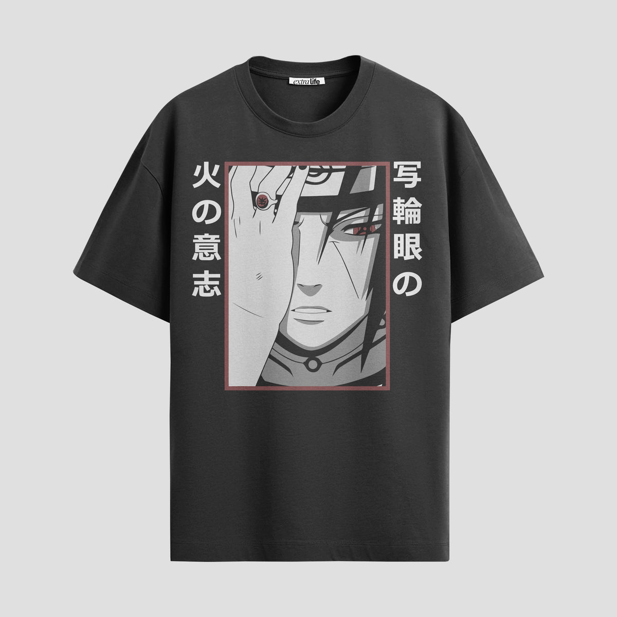 Playera urbana de anime y gaming ExtraLife MX, corte Classic Premium unisex ligero y transpirable en color Deep Black y Pure White, ropa de uso diario para gym y casual.