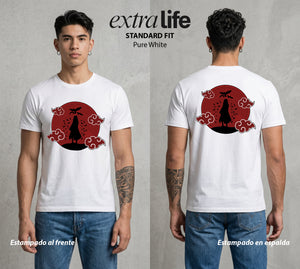 La Aldea Oculta | El Hokage del Futuro #02789 - Playera Standard Fit | Pure White - Foto en modelo