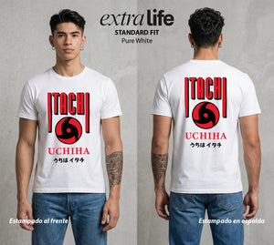 La Aldea Oculta | Zorro de Nueve Colas #02792 - Playera Standard Fit | Pure White - Foto en modelo