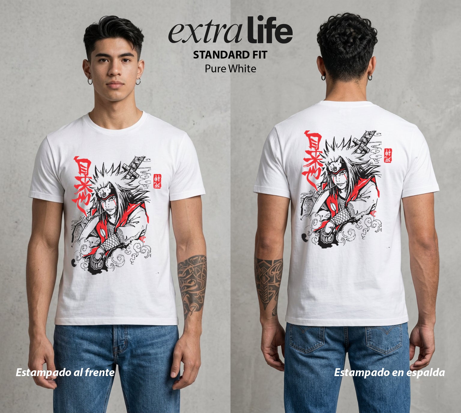 La Aldea Oculta | El Niño del Amor #02801 - Playera Standard Fit | Pure White - Foto en modelo