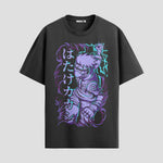 Playera urbana de anime y gaming ExtraLife MX, corte Standard Fit unisex ligero y transpirable en color Deep Black y Pure White, ropa de uso diario para gym y casual.