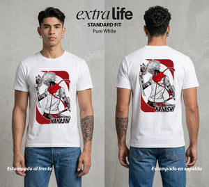 La Aldea Oculta | Ninja de la Hoja #02817 - Playera Standard Fit | Pure White - Foto en modelo