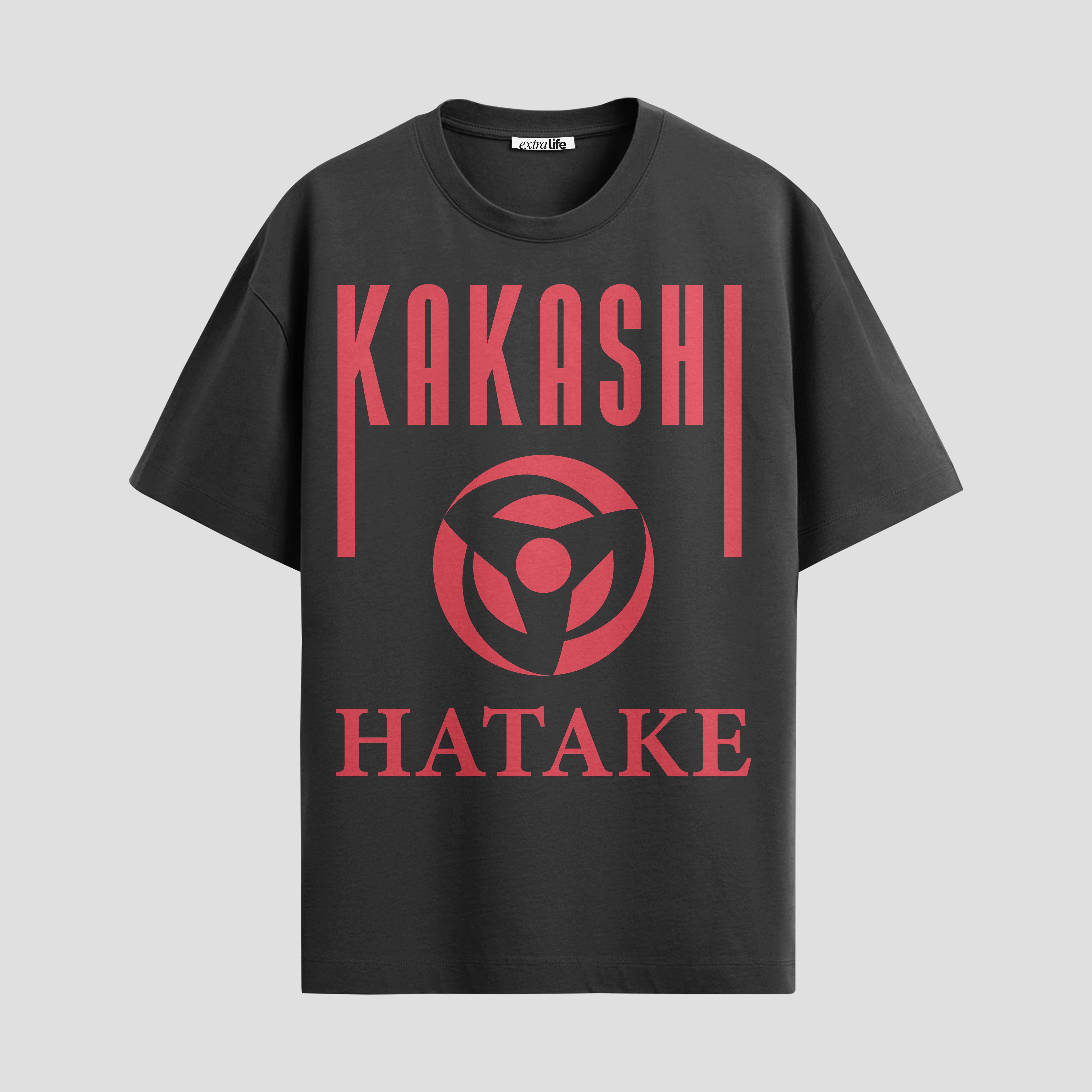 Playera urbana de anime y gaming ExtraLife MX, corte Standard Fit unisex ligero y transpirable en color Deep Black y Pure White, ropa de uso diario para gym y casual.