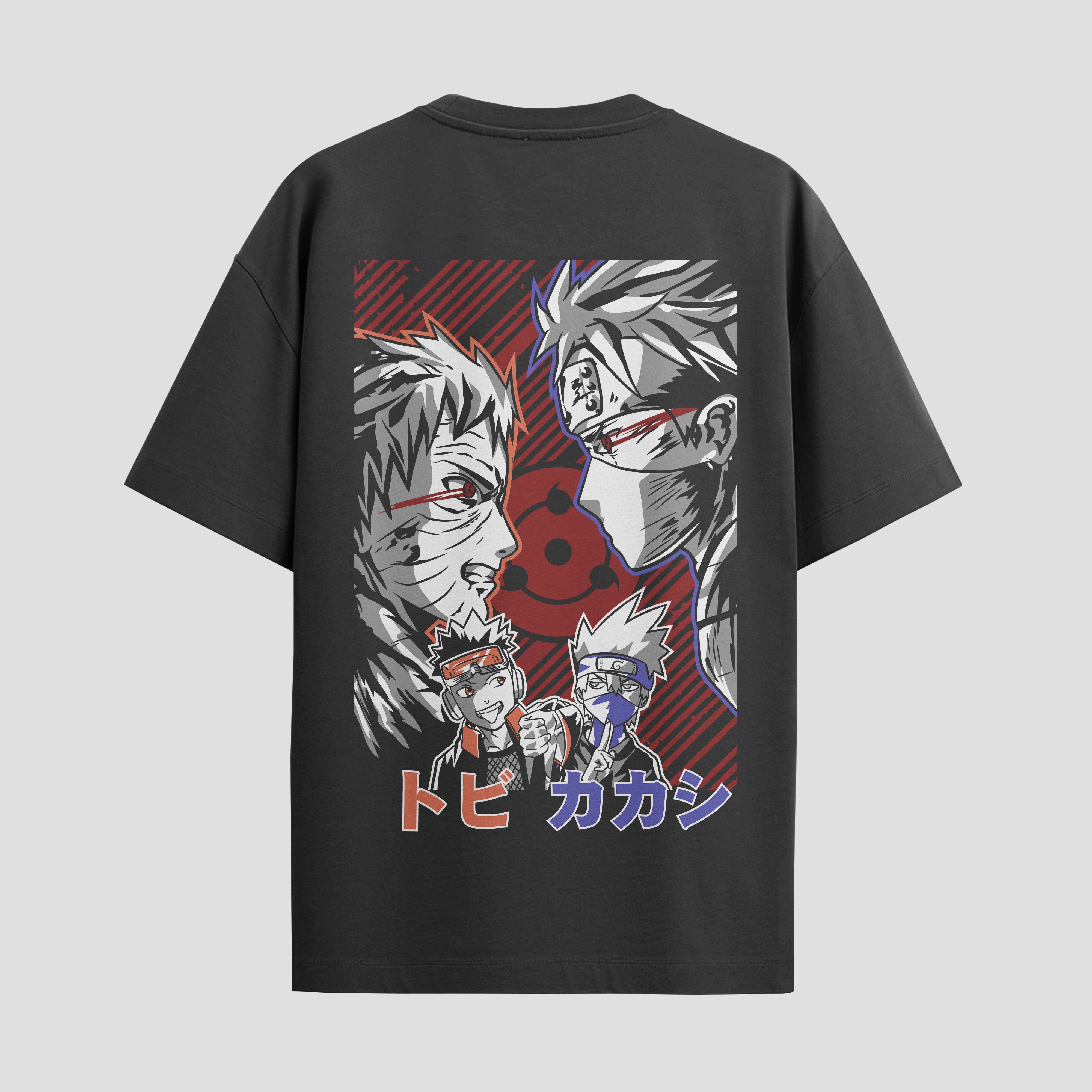Playera urbana de anime y gaming ExtraLife MX, corte Standard Fit unisex ligero y transpirable en color Deep Black y Pure White, ropa de uso diario para gym y casual.