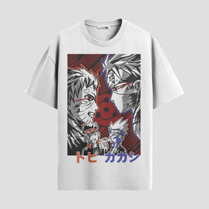 Playera urbana de anime y gaming ExtraLife MX, corte Standard Fit unisex ligero y transpirable en color Deep Black y Pure White, ropa de uso diario para gym y casual.