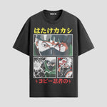 Playera urbana de anime y gaming ExtraLife MX, corte Standard Fit unisex ligero y transpirable en color Deep Black y Pure White, ropa de uso diario para gym y casual.