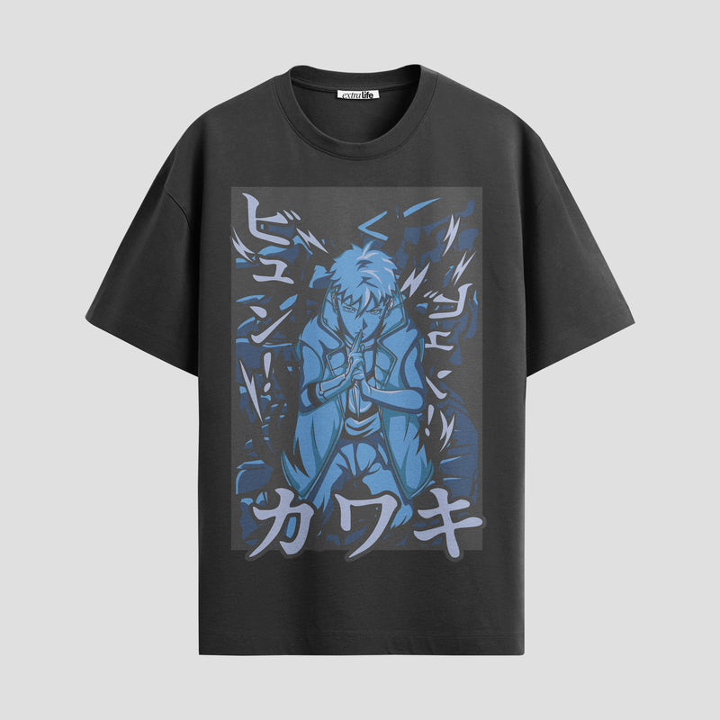 Playera urbana de anime y gaming ExtraLife MX, corte Standard Fit unisex ligero y transpirable en color Deep Black y Pure White, ropa de uso diario para gym y casual.