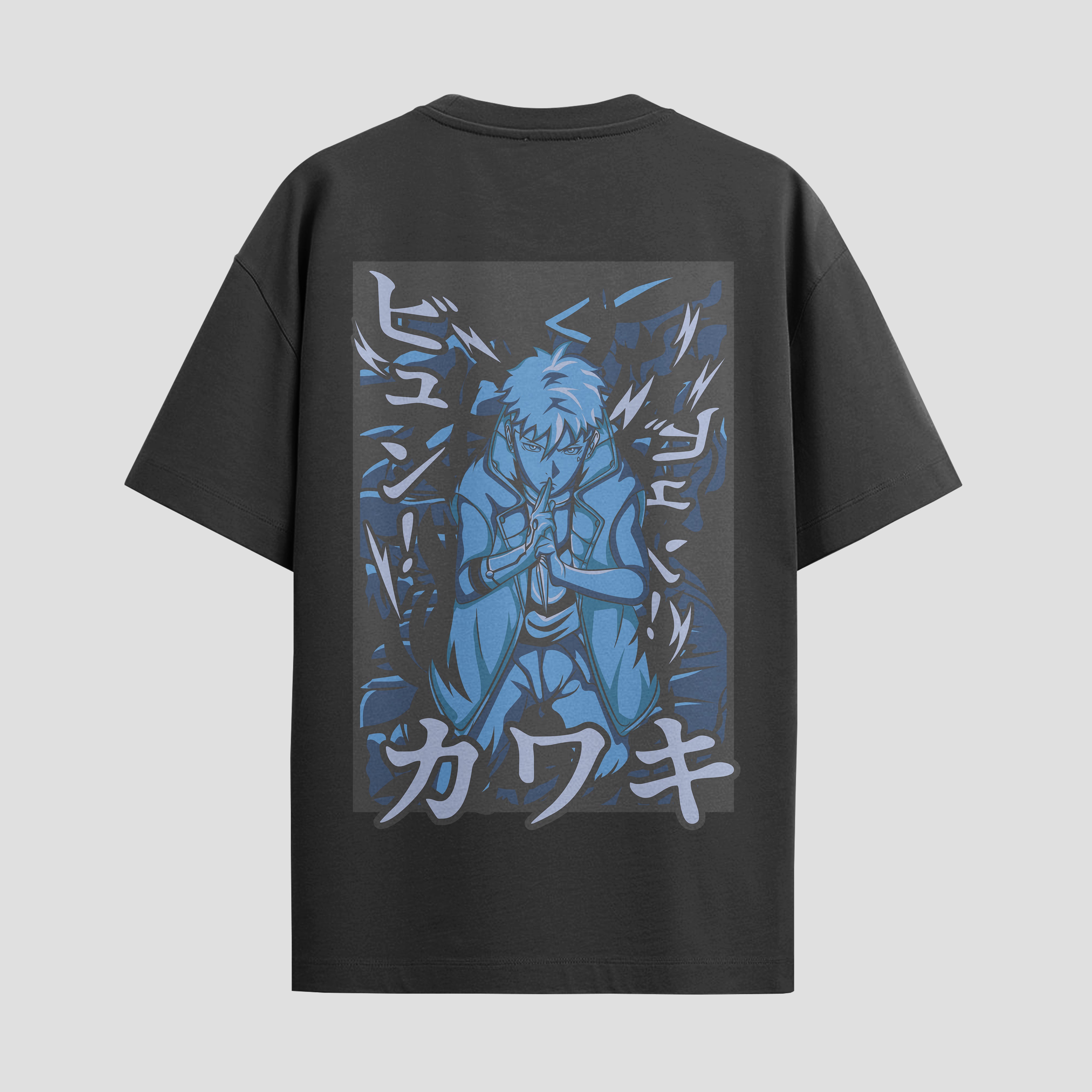 Playera urbana de anime y gaming ExtraLife MX, corte Standard Fit unisex ligero y transpirable en color Deep Black y Pure White, ropa de uso diario para gym y casual.