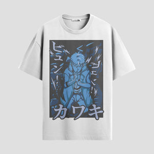 Playera urbana de anime y gaming ExtraLife MX, corte Standard Fit unisex ligero y transpirable en color Deep Black y Pure White, ropa de uso diario para gym y casual.