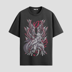 Playera urbana de anime y gaming ExtraLife MX, corte Standard Fit unisex ligero y transpirable en color Deep Black y Pure White, ropa de uso diario para gym y casual.