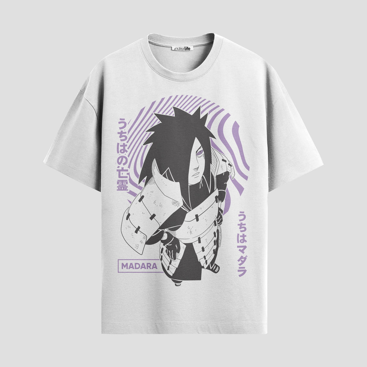 Playera urbana de anime y gaming ExtraLife MX, corte Classic Premium unisex ligero y transpirable en color Deep Black y Pure White, ropa de uso diario para gym y casual.