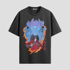 Playera urbana de anime y gaming ExtraLife MX, corte Standard Fit unisex ligero y transpirable en color Deep Black y Pure White, ropa de uso diario para gym y casual.