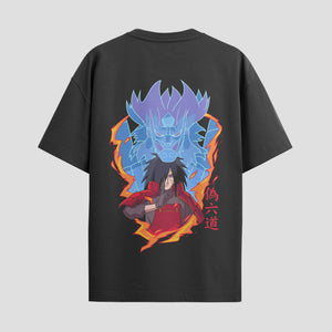 Playera urbana de anime y gaming ExtraLife MX, corte Standard Fit unisex ligero y transpirable en color Deep Black y Pure White, ropa de uso diario para gym y casual.