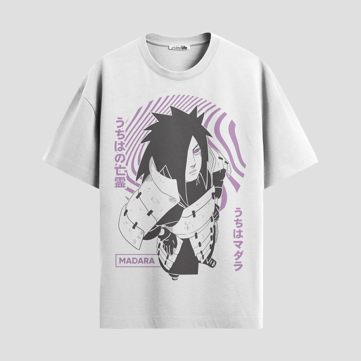Playera urbana de anime y gaming ExtraLife MX, corte Classic Premium unisex ligero y transpirable en color Deep Black y Pure White, ropa de uso diario para gym y casual.