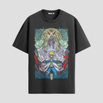Playera urbana de anime y gaming ExtraLife MX, corte Standard Fit unisex ligero y transpirable en color Deep Black y Pure White, ropa de uso diario para gym y casual.