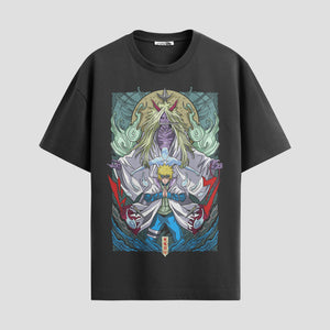 Playera urbana de anime y gaming ExtraLife MX, corte Standard Fit unisex ligero y transpirable en color Deep Black y Pure White, ropa de uso diario para gym y casual.