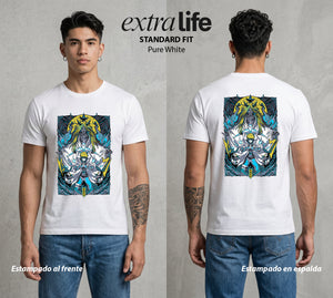 La Aldea Oculta | El Hokage del Futuro #02851 - Playera Standard Fit | Pure White - Foto en modelo