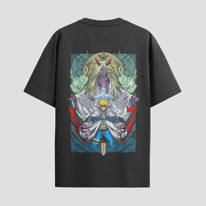 Playera urbana de anime y gaming ExtraLife MX, corte Standard Fit unisex ligero y transpirable en color Deep Black y Pure White, ropa de uso diario para gym y casual.