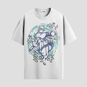 Playera urbana de anime y gaming ExtraLife MX, corte Standard Fit unisex ligero y transpirable en color Deep Black y Pure White, ropa de uso diario para gym y casual.