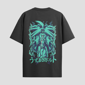 Playera urbana de anime y gaming ExtraLife MX, corte Standard Fit unisex ligero y transpirable en color Deep Black y Pure White, ropa de uso diario para gym y casual.