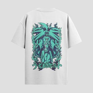 Playera urbana de anime y gaming ExtraLife MX, corte Standard Fit unisex ligero y transpirable en color Deep Black y Pure White, ropa de uso diario para gym y casual.
