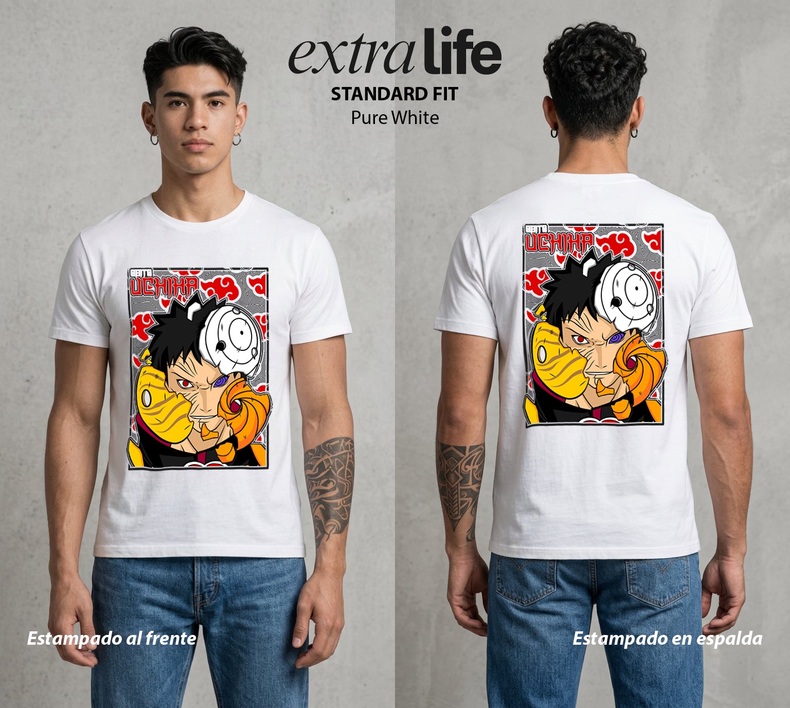 La Aldea Oculta | El Hokage del Futuro #02860 - Playera Standard Fit | Pure White - Foto en modelo