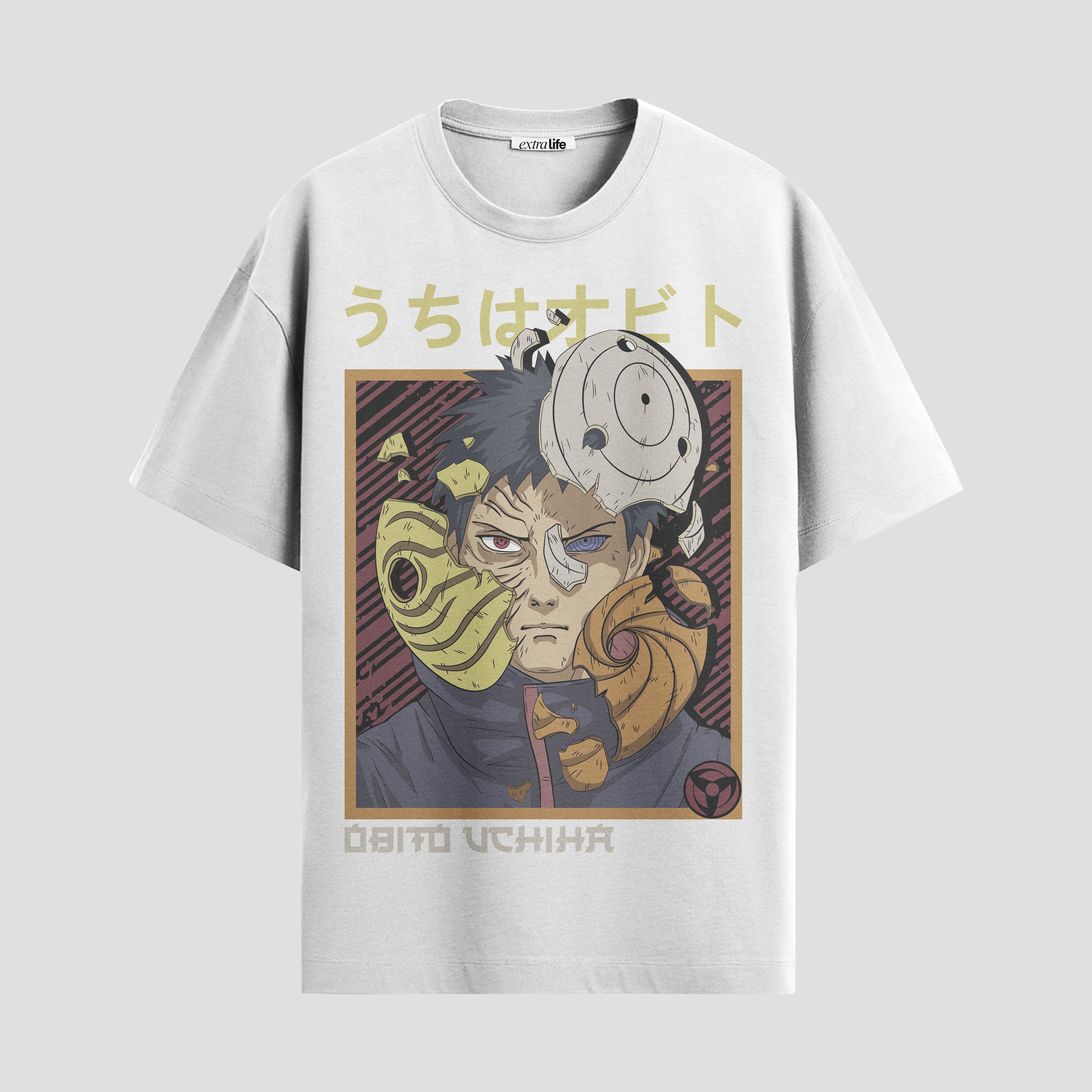 Playera urbana de anime y gaming ExtraLife MX, corte Standard Fit unisex ligero y transpirable en color Deep Black y Pure White, ropa de uso diario para gym y casual.