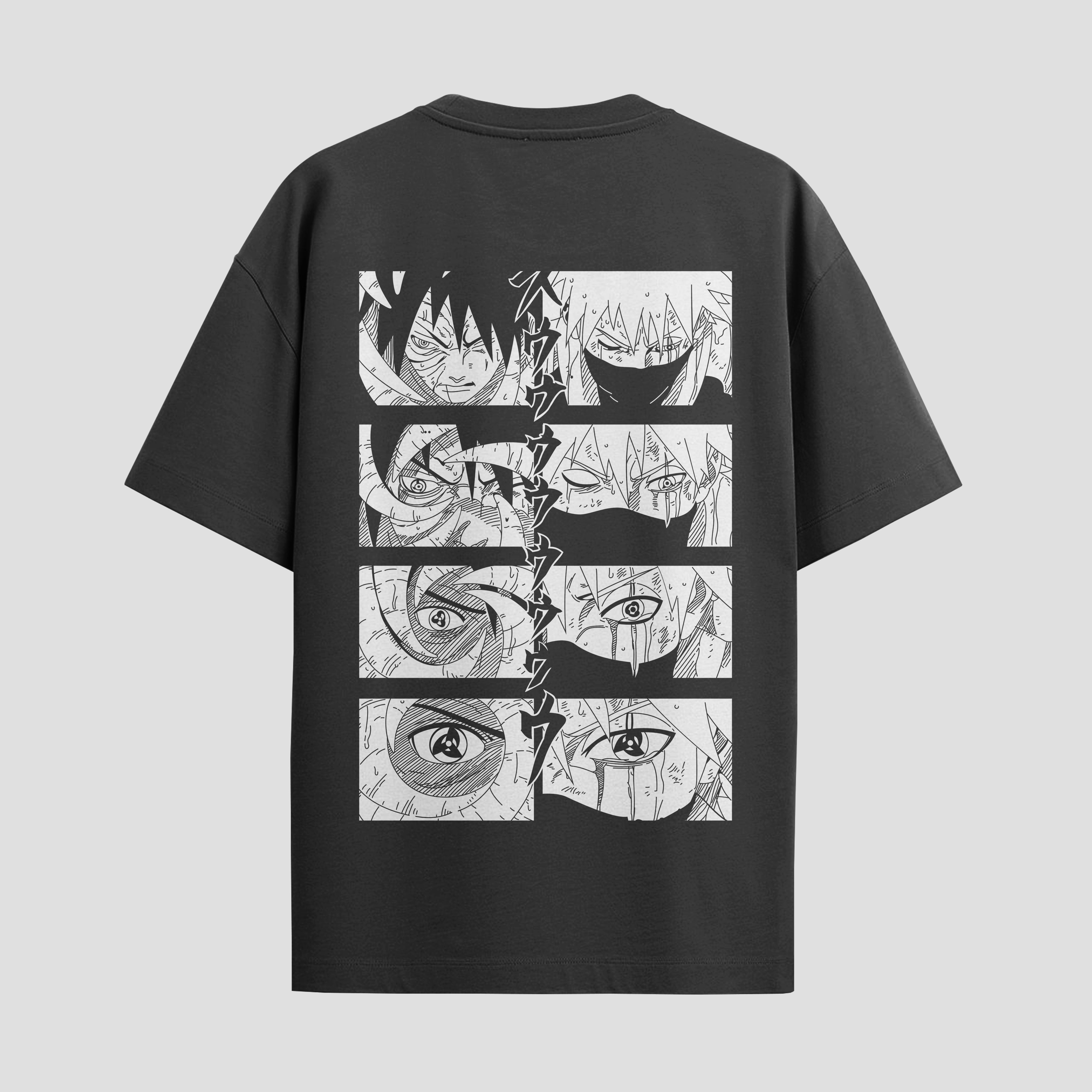 Playera urbana de anime y gaming ExtraLife MX, corte Standard Fit unisex ligero y transpirable en color Deep Black y Pure White, ropa de uso diario para gym y casual.