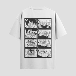 Playera urbana de anime y gaming ExtraLife MX, corte Standard Fit unisex ligero y transpirable en color Deep Black y Pure White, ropa de uso diario para gym y casual.