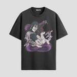 Playera urbana de anime y gaming ExtraLife MX, corte Standard Fit unisex ligero y transpirable en color Deep Black y Pure White, ropa de uso diario para gym y casual.