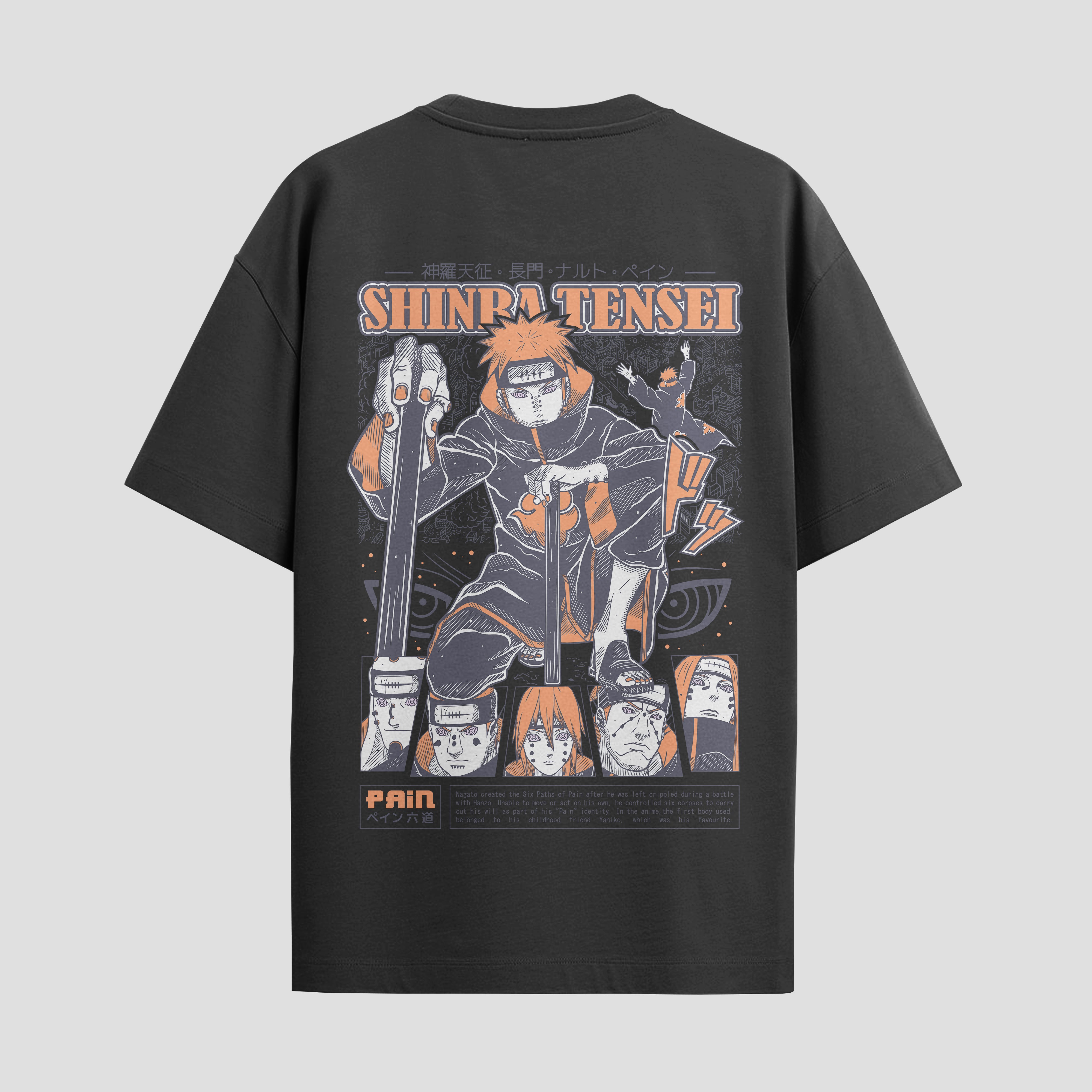 Playera urbana de anime y gaming ExtraLife MX, corte Standard Fit unisex ligero y transpirable en color Deep Black y Pure White, ropa de uso diario para gym y casual.