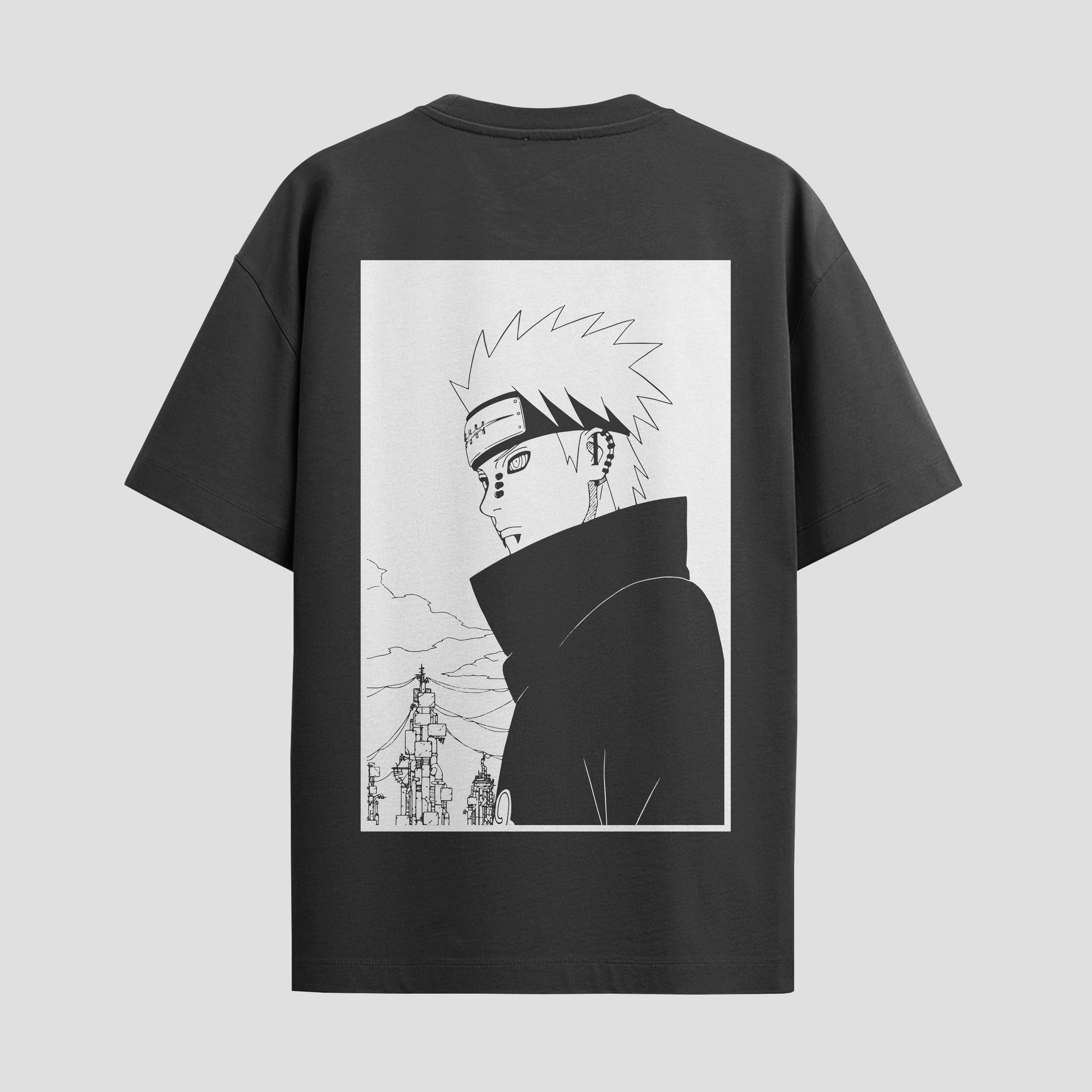 Playera urbana de anime y gaming ExtraLife MX, corte Standard Fit unisex ligero y transpirable en color Deep Black y Pure White, ropa de uso diario para gym y casual.
