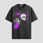 Playera urbana de anime y gaming ExtraLife MX, corte Standard Fit unisex ligero y transpirable en color Deep Black y Pure White, ropa de uso diario para gym y casual.