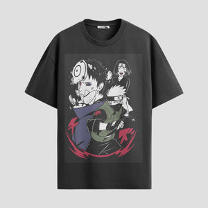 Playera urbana de anime y gaming ExtraLife MX, corte Standard Fit unisex ligero y transpirable en color Deep Black y Pure White, ropa de uso diario para gym y casual.