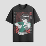 Playera urbana de anime y gaming ExtraLife MX, corte Standard Fit unisex ligero y transpirable en color Deep Black y Pure White, ropa de uso diario para gym y casual.