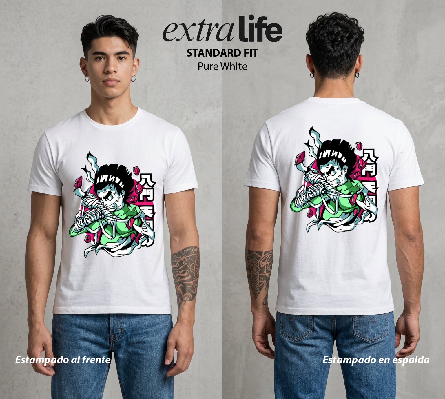 La Aldea Oculta | El Niño del Amor #02894 - Playera Standard Fit | Pure White - Foto en modelo