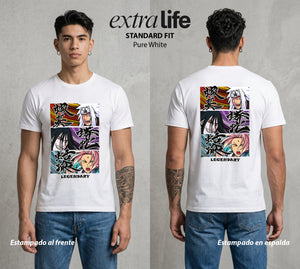 La Aldea Oculta | Zorro de Nueve Colas #02900 - Playera Standard Fit | Pure White - Foto en modelo