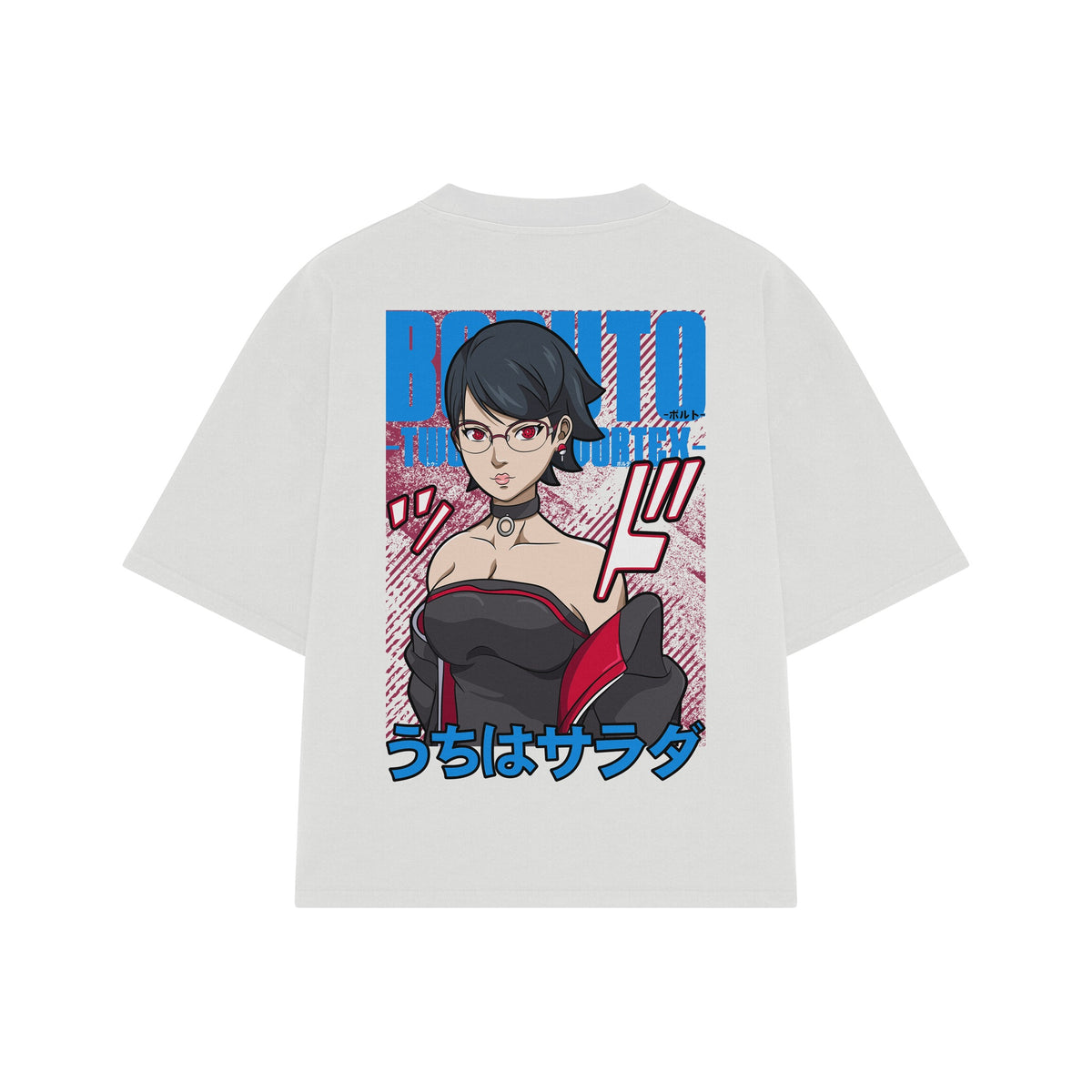 Playera streetwear premium de anime y gaming ExtraLife MX, corte oversized drop shoulder ligero y fresco en color Deep Black y Off-White, moda urbana mexicana de culto.
