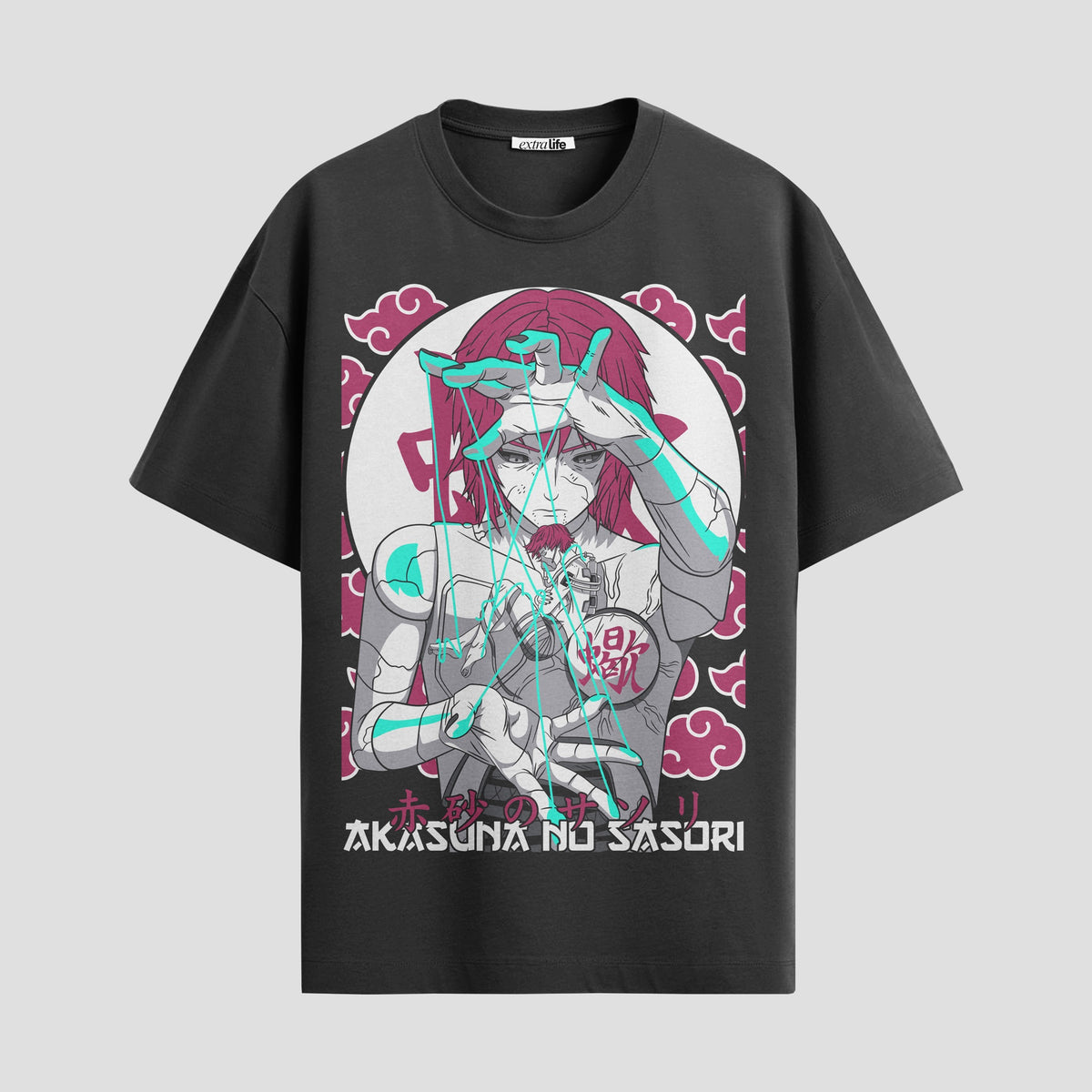 Playera urbana de anime y gaming ExtraLife MX, corte Classic Premium unisex ligero y transpirable en color Deep Black y Pure White, ropa de uso diario para gym y casual.