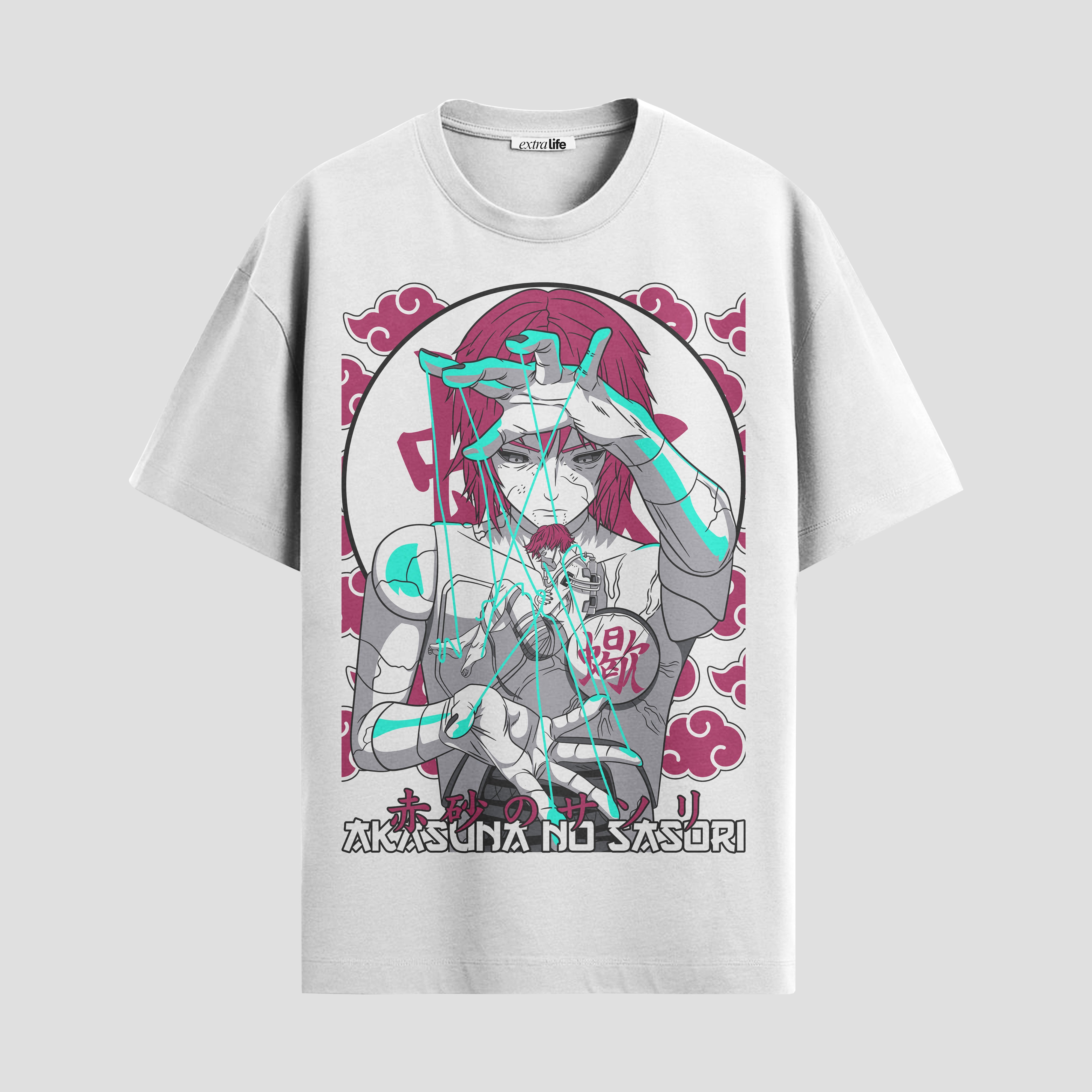 Playera urbana de anime y gaming ExtraLife MX, corte Standard Fit unisex ligero y transpirable en color Deep Black y Pure White, ropa de uso diario para gym y casual.